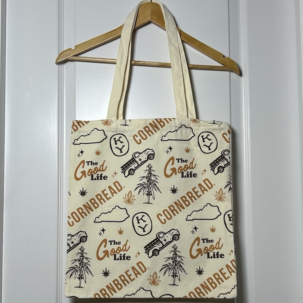 Cornbread‎ Hemp The Good Life Kentucky Graphic Print Canvas Tote Bag